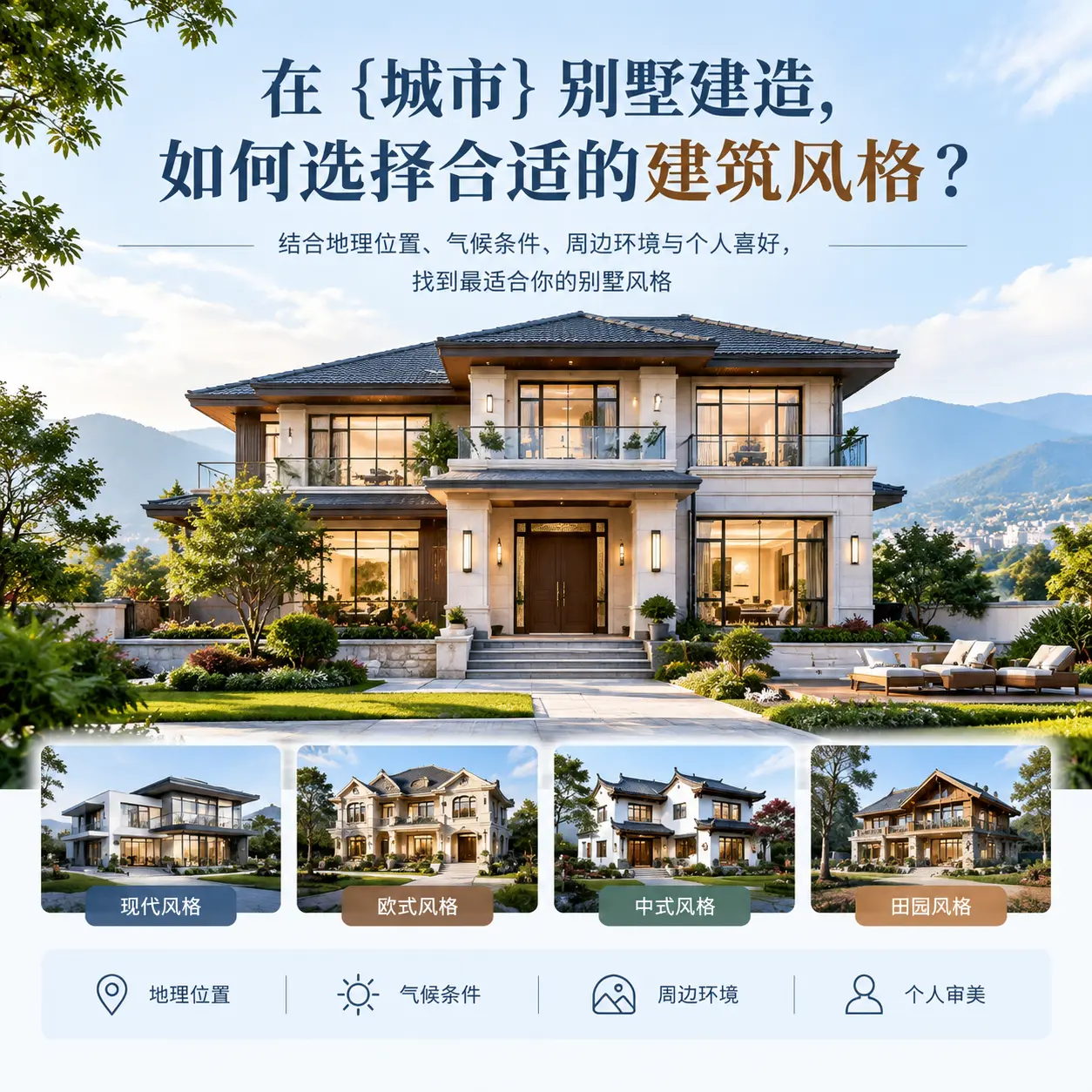 在 印江 别墅建造，如何选择合适的建筑风格？